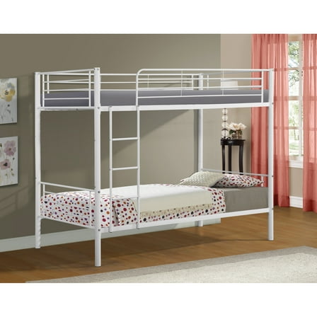METAL BUNK BED WHITE