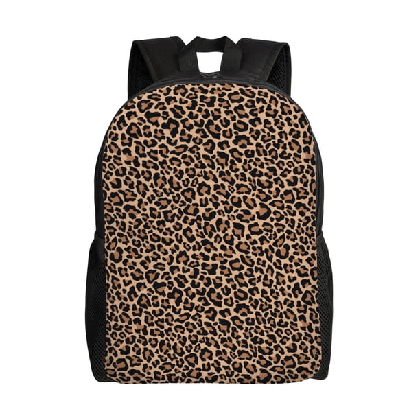 Fotbe Brown Leopard Mochila de Viaje para Laptop, Mochila Ejecutiva Delgada y Resistente 15.6"