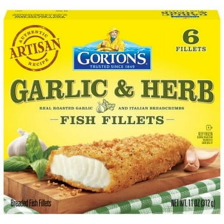 Gorton's Roasted Garlic & Italian Herb Artisan Fish Fillets, 6 count, 11 oz (Frozen)