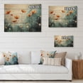 thumbnail image 4 of Designart "Blue Dandelion Floral Euphony I" Floral Print on Natural Pine Wood, 4 of 5