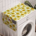 thumbnail image 1 of Floral Washing Machine Organizer, Daffodil Bouquets Blossom Branches Field Summer Foliage Perennial, Anti-slip Fabric Top Cover for Washer and Dryer, Yellow Apricot and Green, by Ambesonne, 1 of 1