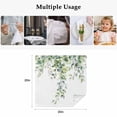 thumbnail image 4 of Summer Eucalyptus Leaves Cloth Napkins, Pastoral Rustic Botanical Washable and Reusable Dinner Napkins Set of 4, Table Napkin for Kitchen Party Birthday Wedding Hotel Housewarming 20"x20", 4 of 8
