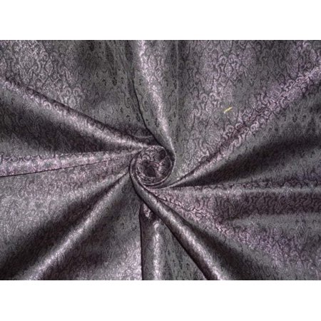 Pure Silk Brocade Black amp; Pinkish Purple Metallic Colour BRO298[2] available for bulk preorder