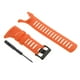 thumbnail image 1 of Correa de repuesto de caucho para reloj Suunto Ambit 1, 2 y 3 con destornillador y herramienta. Naranja negro, 1 of 9