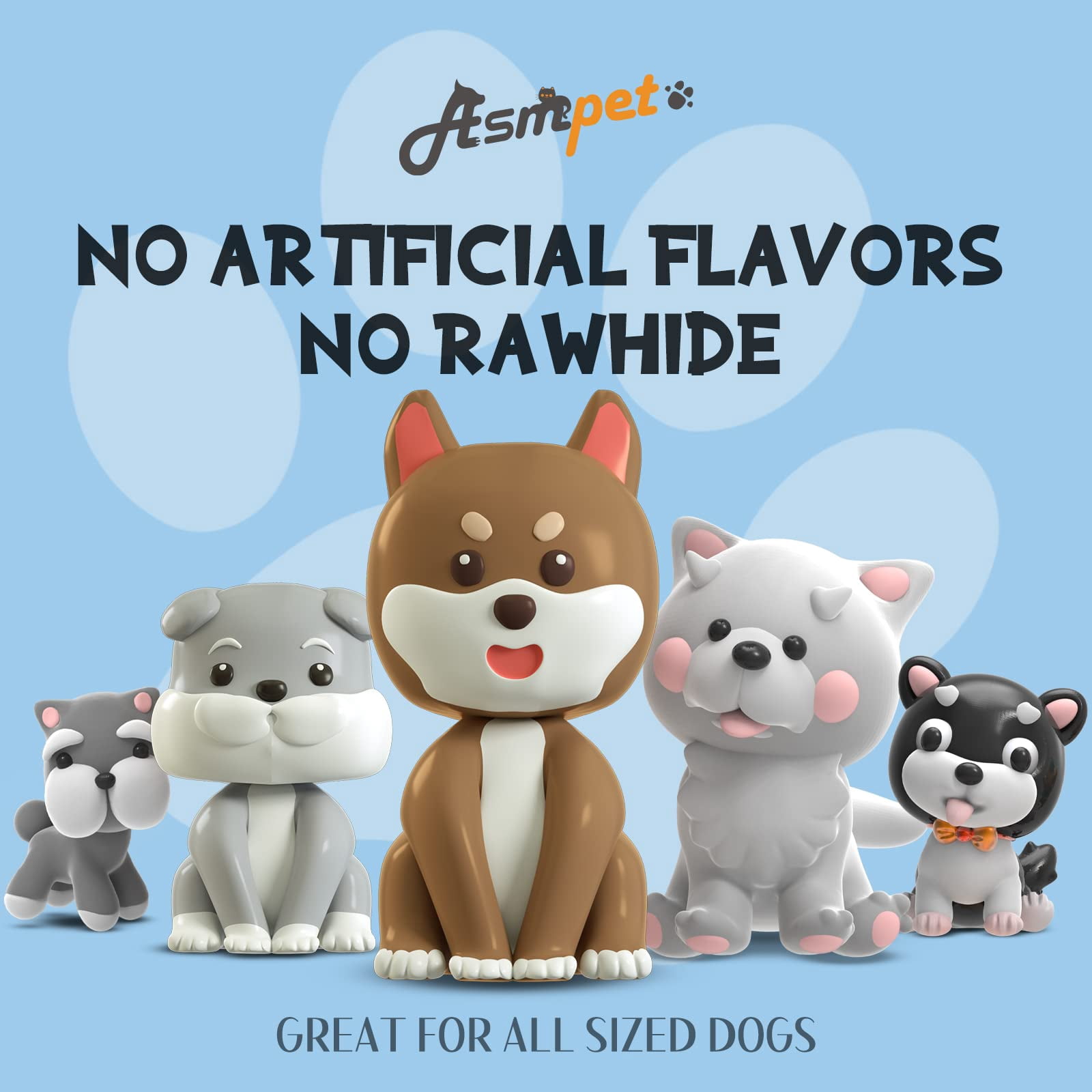 (3 pack) ASMPET Rawhide Free Dog Treats, Chicken Wrapped Cod Fish Skin Stick XL, Natural Dog Chews Rich in Omega3 for Medium Large Dogs, 11oz