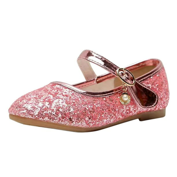 URMAGIC Flower Girls Dress Shoes Toddler Kids Wedding Party Low Heel