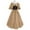 Beige, variant on Kiplyki Gothic Wholesale Dress for Women Round Neck Flare Sleeve Off Shoulder Medieval Vintage With Corset Patchwork Ball Gowns