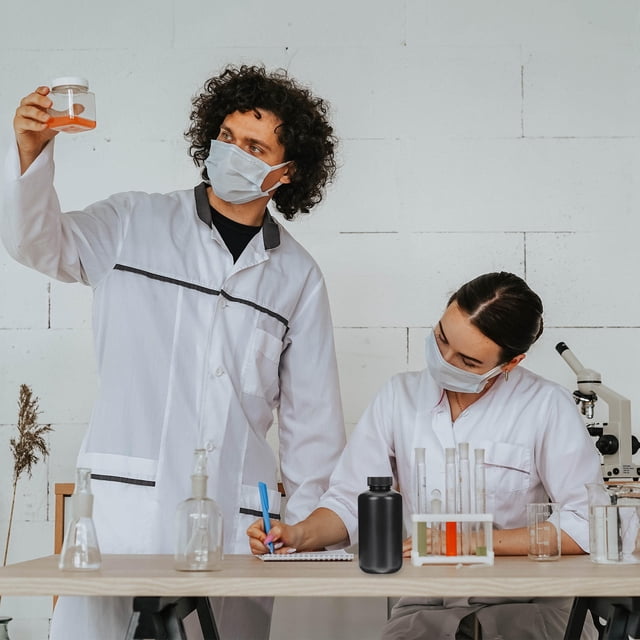 VERDANVERSE Botella Para Reactivos De Laboratorio En Plástico Pe Resistente Color Negro Con Segura