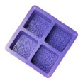 thumbnail image 2 of 4 Cavity Silicone Fondant Cake Decoration DIY Mooncake Square Flower, 2 of 9