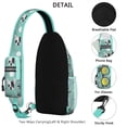 thumbnail image 3 of Boho dog aesthetic Dogs and hearts pattern Dogs and flowers print Print Sling Backpack Anti-theft Travel Bag, Multiple Compartments, Lightweight and Durable, Fashionable appearance, Ideal for city wal, 3 of 6
