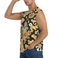 thumbnail image 3 of Goofa Mushrooms Honeycomb Printed Men's Sleeveless T-Shirt - Athletic Gym Workout Tank Top for Men - Moisture-Wicking, UPF 30+ Quick-Dry Muscle Tee-Large, 3 of 8
