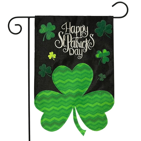 Briarwood Lane Shamrock Burlap Garden Flag