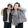 thumbnail image 2 of Chenyin Baby Kids Boys Girls Puffer Hooded Vest Winter Warm Waistcoat Fall Winter Waterproof Unisex down Sleeveless Jacket for Teen 3-14T, 2 of 9