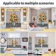 thumbnail image 5 of Sunflowers Kitchen Curtains Window Panels, Spring Botanical Yellow Floral Vases Retro Insulated Window Treatment Curtain, Grommet Curtains for Bedroom/Living Room/Bathroom, 2 Piece 52"Wx63"L, 5 of 8
