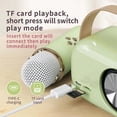 thumbnail image 5 of Altavoz Portátil Inalámbrico Bluetooth con Karaoke y Micrófono, Radio FM, Minicaja de Sonido, Columna Pequeña para Música, MP3, Color Verde., 5 of 5