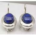 thumbnail image 2 of SilverStarJewel Sterling Silver Lapis Lazuli Earrings 0.9" Jewelry, 2 of 3