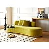 thumbnail image 3 of US Pride Furniture 90.2 inch Elegant Half Moon Design Curved Luxury 4-Seat Sofa with High-Density Foam Filled Olivegreen, 3 of 5