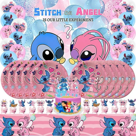 Gender Reveal Party Supplies Set Balloons Plates Cake Toppers Banner Baby Shower