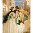 thumbnail image 2 of Vittorio Emanuele Bressanin 15x17 Gold Ornate Wood Frame and Double Matted Museum Art Print Titled - Carnival in Venice, 2 of 4