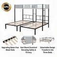 thumbnail image 6 of Triple Bunk Bed with Sturdy Metal Frame & Noise-Free Wood Slats This triple bunk bed is crafted with high-grade, resilient metal for lasting durability and stability., 6 of 20