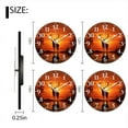 thumbnail image 2 of Personalized Wall Clock Non-Ticking Silent Clocks Battery Operated Round Clocks Decorative for Bathroom,Office-Silhouette Of Deer Standing In Water With Sunset Behind(12inch), 2 of 4