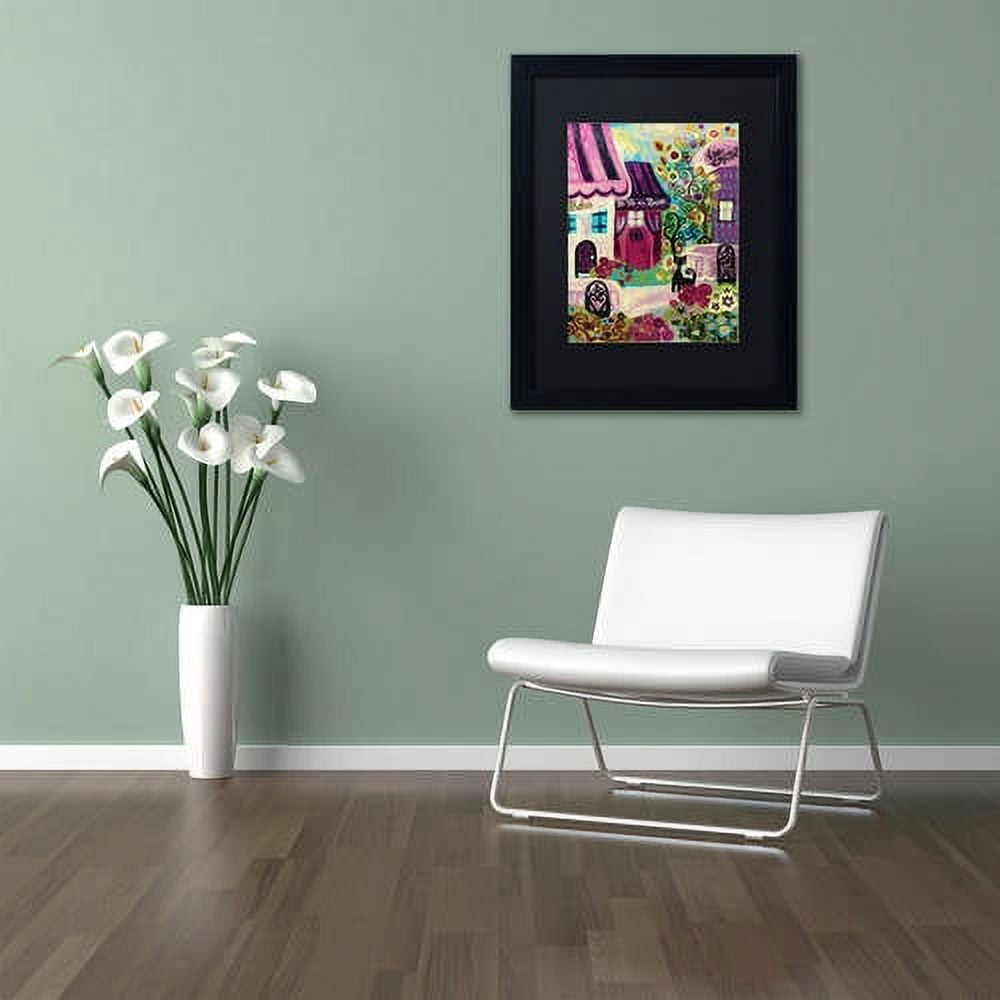 Trademark Fine Art "La Vie En Rose" Canvas Art by Natasha Wescoat, Black Matte, Black Frame