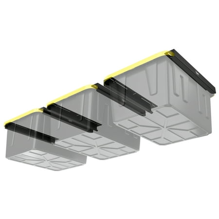 

Koova Overhead Bin Rack for Three Bins | Overhead Garage Storage Rack to Mount on Ceiling with Adjustable Width