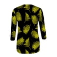 thumbnail image 5 of Haut Sexy Rétro Nature Col Rond Imprimé Manches 3/4 95 % Polyester, 5 % Spandex (Noir, TG), 5 of 5