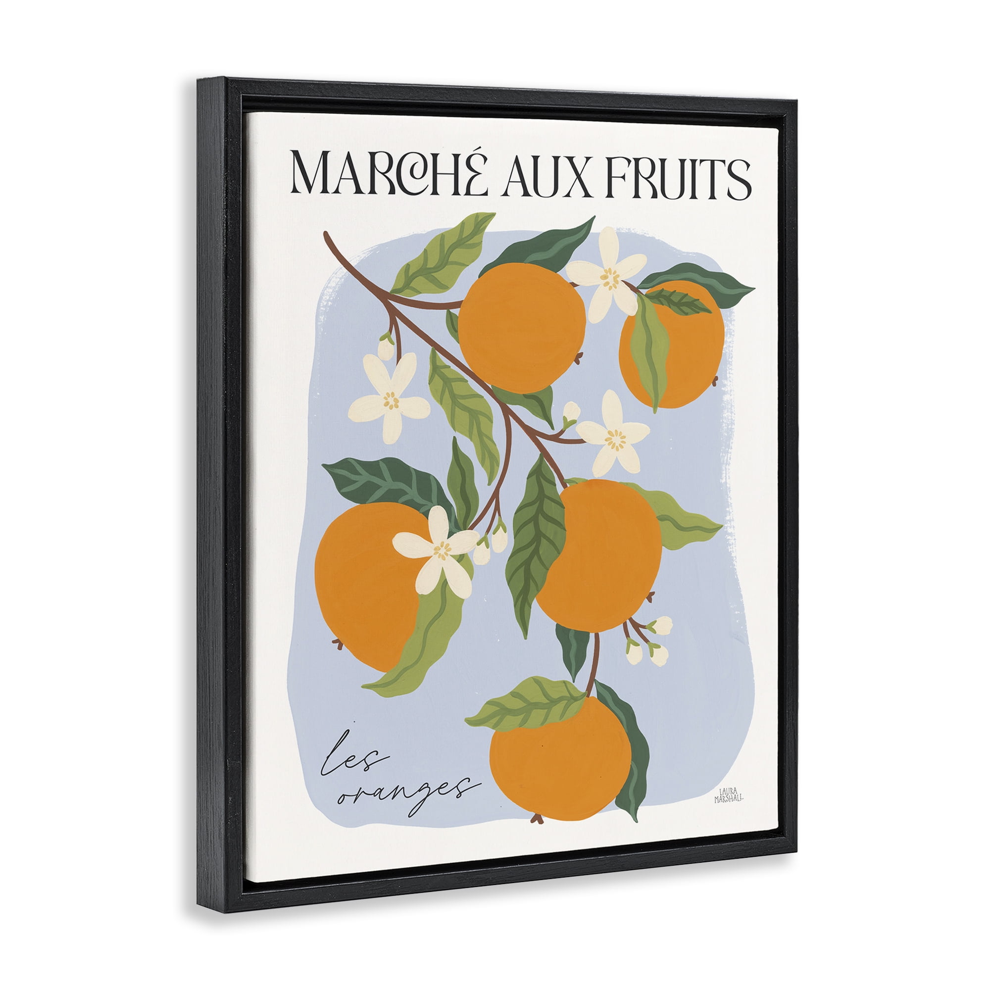 Stupell Industries Marche Aux Oranges Food & Beverage Painting Black Floater Framed Art Print Wall Art, 17 x 21