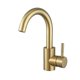 thumbnail image 5 of Grifo de lavabo de acero inoxidable 304 de 1 pieza grifo mixto de agua caliente y fría de oro cepillado, 5 of 9