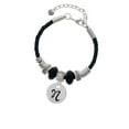 thumbnail image 2 of Delight Jewelry Silvertone Large Script Letter - N - 3/4'' Disc - Niece Celtic Knot Leather Bead Bracelet, 7"+2" Extender, 2 of 4