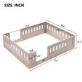 thumbnail image 5 of Bellemave Full Size Montessori Bed with High Guardrails, Solid Wood Floor Bed with Double Entrance, Easy Assemble Full Toddler Beds Frame,Gray, 5 of 8
