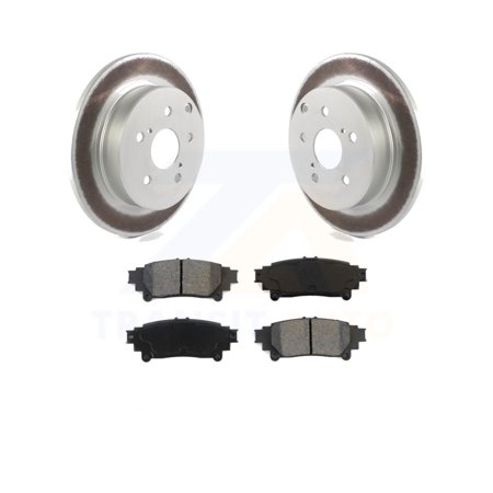 Transit Auto Rear Coated Disc Brake Rotors and Semi-Metallic Pads Kit for Car Toyota Prius V Mirai KGS-101872