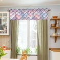 thumbnail image 3 of Yayeee Kitchen Valance Rod Pocket 54" x 18" Living Room Window Curtain, Pink Art Pattern, 3 of 6