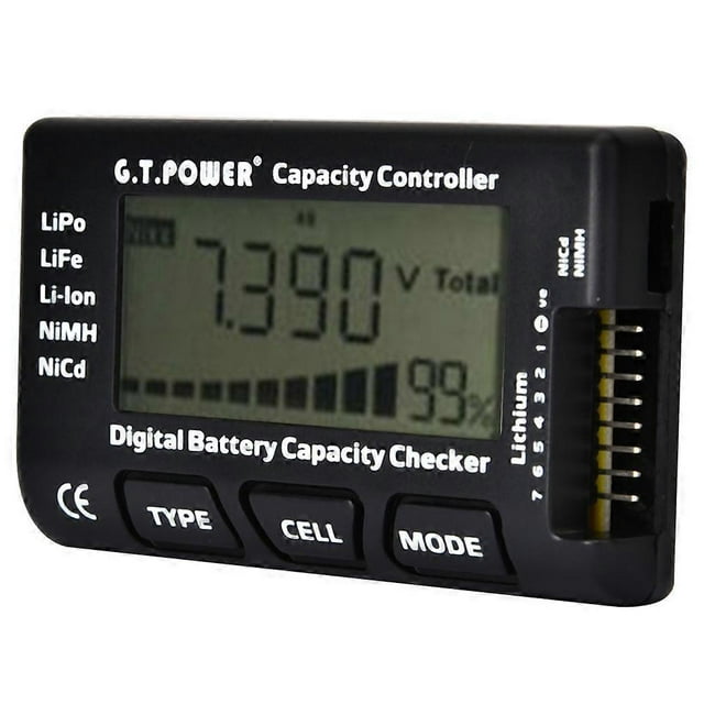 GTPower 2-7S Portable Digital Battery Capacity Tester for RC