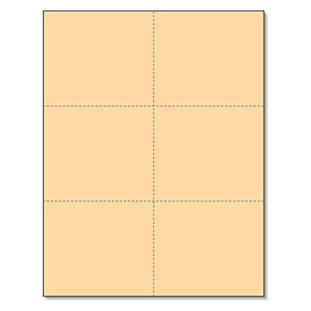 Laser Printer Blank Perforated Cards 6 up per Page, for School Registration Cards, Flower