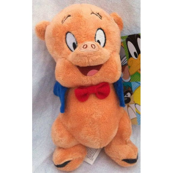 Warner Brothers 8" Porky Pig Looney Tunes Characters Plush Stuffed Toy Doll