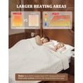 thumbnail image 3 of Ourlova Thick Tufted Sherpa Heated Blanket with 10 Heating Levels and 10 Time Settings ETL Certified Fast Heating Blankets King Size 90×100 Inch Beige, 3 of 8