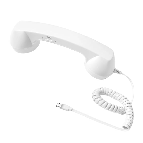 Cord Telephone Handset With Answer/End Key Type C Direct Plugs Design Style Portable Receiver For Clear Calls