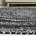 thumbnail image 6 of JONATHAN Y ANSA 5' Round Area Rug, Abyss Braided Bohemian Coastal Jute - Black/White, RNF117C-5R, 6 of 6