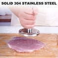 thumbnail image 3 of Meat Tenderizer, Simple  Versatile Solid 304 Stainless Steel Thickened and Weighted Design Meat Pounder  for Restaurant, 3 of 7