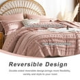 thumbnail image 4 of 7 Pieces Queen Comforter Set, Pink Tufted Boho Shabby Chic Bed in a Bag Comforter and Sheet Set, All Season Soft Microfiber Complete Bedding Set (Pink, Queen), 4 of 8