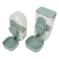 thumbnail image 3 of Dispensador automático de agua y comida Nikou para gatos con jaula segura color verde menta, 3 of 15