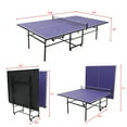 thumbnail image 2 of Garvee Portable Table Tennis Tables, 108*60" Ping Pong Folding Table Game Set with 2 Paddles & 3 Balls, Easy to Move, Blue, 2 of 8