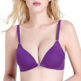 thumbnail image 3 of LISTHA Women's Racerback Front Closure Bra Plus Size Full Coverage Underwire Bras Purple 34AB, 3 of 3