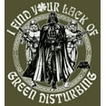 thumbnail image 2 of Junior's Star Wars St. Patrick's Day I Find Your Lack of Green Disturbing  Racerback Tank Top Military Green Small, 2 of 4