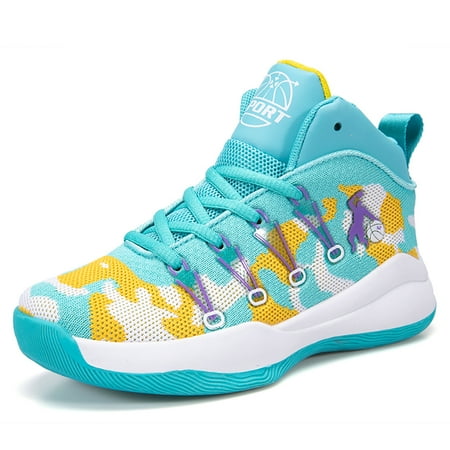 

Engtoy Kid s Basketball Shoes Boys School Sneakers Girls Durable High Top Shoes