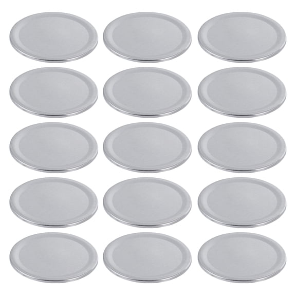 LITINKIMI Jar Lids Mason Jar Lids Tinplate Silver 24Pcs 3.4In