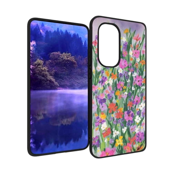 Compatible with Motorola Moto Edge 2022 Phone Case, Little-Flowers-86 Case Men Women, Flexible Silicone Shockproof Case for Motorola Moto Edge 2022