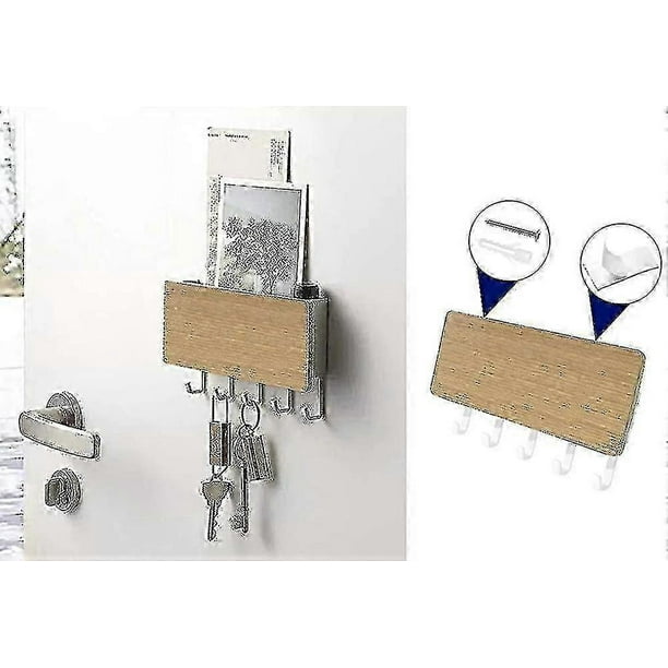 Wall Mounted Key Hook, Letter And Key Holder, Organizer, Wall Mounted, With 5 Key Hooks